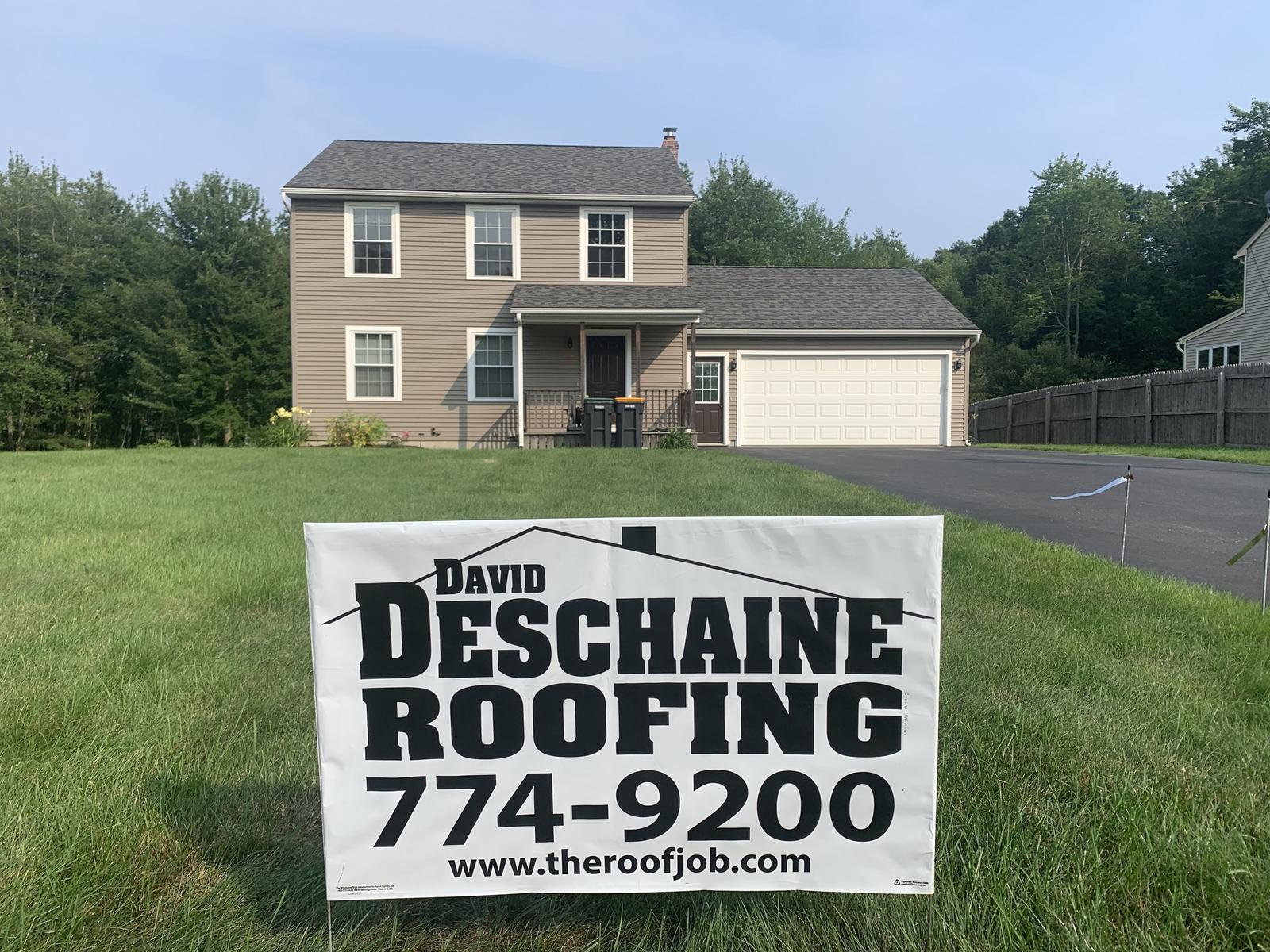 New roof by David Deschaine Roofing on a home in Wells, Maine