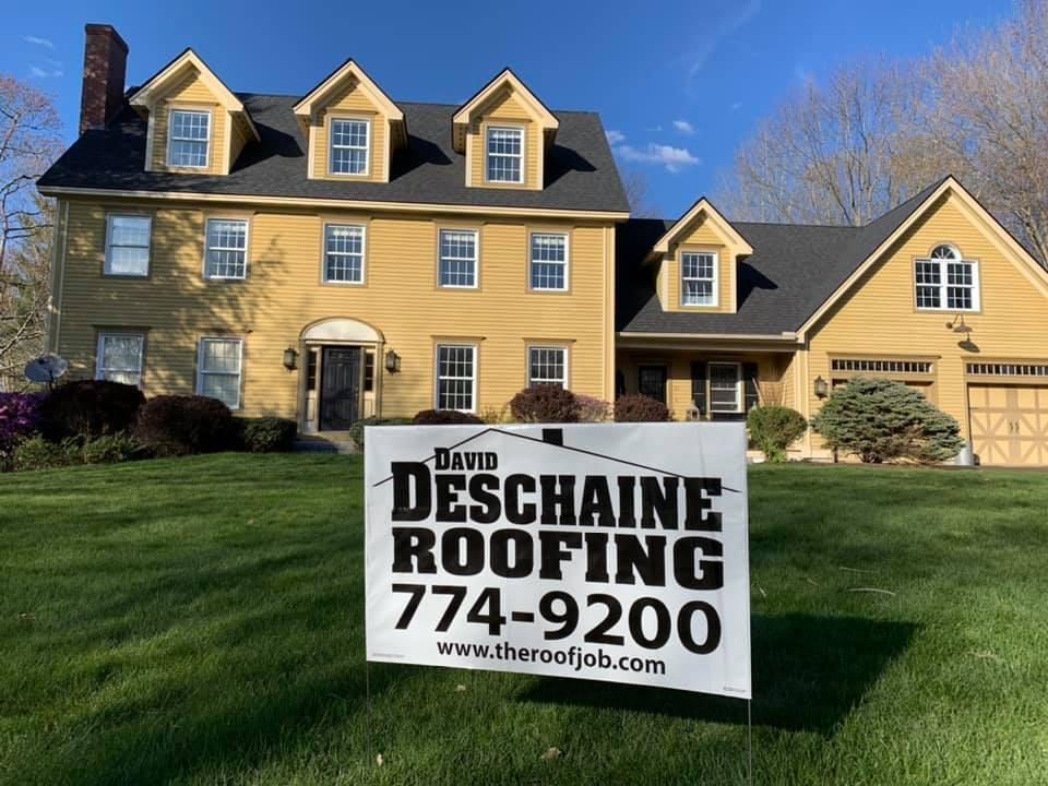 New roof by David Deschaine Roofing on a home in Biddeford, Maine